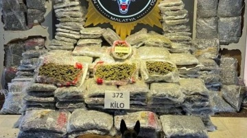 Malatya'da 372 kilo uyuşturucu ele geçirildi
