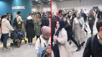 Marmaray'da seferler durdu! Yolculara acil durum anonsu geçildi: Peronları derhal terk edin
