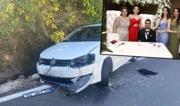 Mersin'de düğün sabahı kaza yaptılar: Damat tek başına katıldı