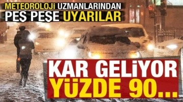 Meteoroloji uzmanlarından peş peşe uyarılar! Kar İstanbul'a geliyor, yüzde 90 oranında...