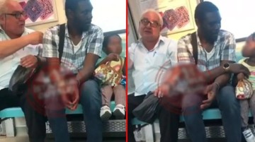 Metroda siyahi aileye küfürler yağdıran şüpheli polis ekipleri tarafından gözaltına alındı