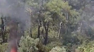 Muğla'daki orman yangının çıkış anında şüpheli bir araç kameraya yansıdı