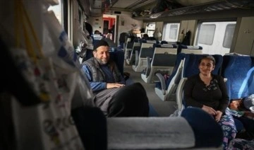 Never traveled by train before, Turkish earthquake victim takes shelter in carriage