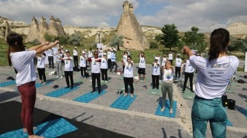 Nevşehir'de Hindistan'ın Ankara Büyükelçiliğince yoga etkinliği düzenlendi