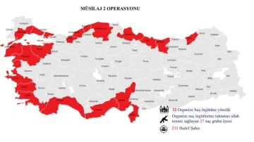Organize suç örgütlerine 20 ilde “Müsilaj-2' Operasyonu! 233 kişi için gözalltı kararı