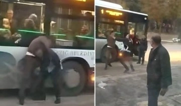 Otobüs şoförü ile yolcu arasında 'durakta durmadın' kavgası