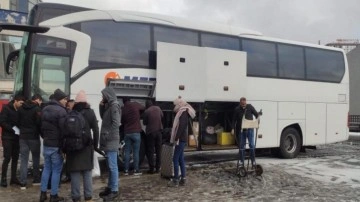Otogarda afet bölgesi hareketliliği ; Otobüs firması 10 liraya taşıdı