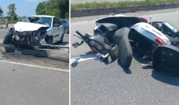 Otomobilin çarptığı motosikletin sürücüsü öldü: Yakınları gözyaşlarına boğuldu...