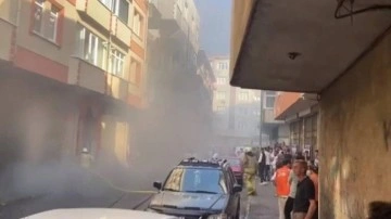 Pendik'te boya atölyesinde yangın: 7 kişi dumandan etkilendi