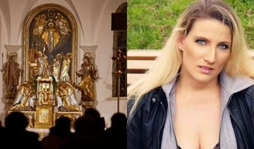 Porno yıldızı, 'çocuk istismarına dikkat çekmek' için kilisede pornografik içerik çekti