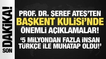 Prof. Dr. Şeref Ateş, Başken Kulisi'nde açıklamalarda bulunuyor