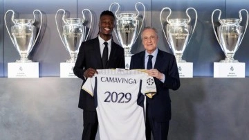 Real Madrid'de Camavinga imzayı attı