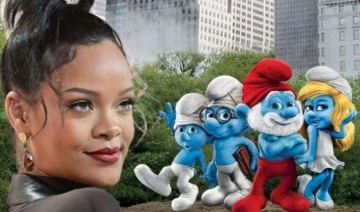 Rihanna yeni 'Şirinler' filmi kadrosunda olduğunu duyurdu