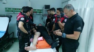 Samsun'da polis motosikleti kaza yaptı: 2'si polis 3 yaralı