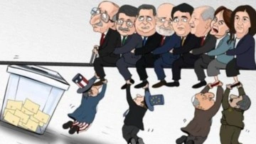 Seçimin en anlamlı karikatürü! 6’lı masa, FETÖ, PKK, AB, ABD...