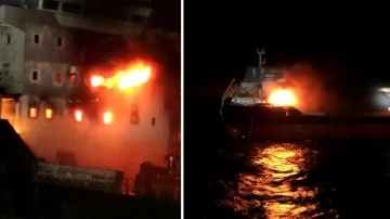 Sinop'ta kuru yük gemisinde korkutan yangın! Gemi kaptanı kayıp, çok sayıda yaralı var