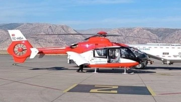 Şırnak'ta ambulans helikopter 60 yaşındaki kalp hastası vatandaş için havalandı