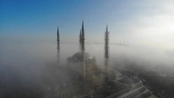 Siste gözden kaybolan Mimar Sinan'ın ustalık eseri Selimiye havadan görüntülendi