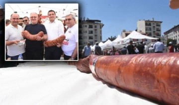 Sivas'ta 58 metrelik sucuk yapıldı: 'Amacımız dünyaya tanıtmak'