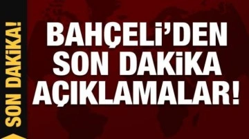 Son Dakika: Devlet Bahçeli'den Erzurum'da önemli açıklamalar