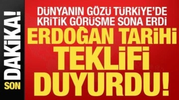 Son dakika: Dünyanın gözü İstanbul'da! Erdoğan tarihi teklifi duyurdu...