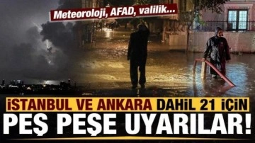 Son dakika: İstanbul ve Ankara için peş peşe uyarılar! Meteoroloji, AFAD, Valilik...