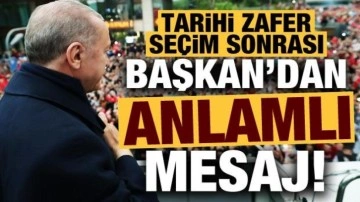Son dakika: Tarihi seçim zaferi sonrası Cumhurbaşkanı Erdoğan ilk kez konuştu! Anlamlı mesaj...