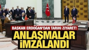 Son Dakika... Cumhurbaşkanı Erdoğan'dan tarihi ziyaret: Anlaşmalar imzalandı!