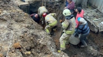 Sultanbeyli'de göçük altında kalan işçi hayatını kaybetti