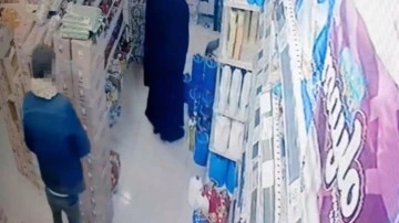 Sultangazi'de markete giren hırsız, çaldığı ürünleri göğsüne sakladı