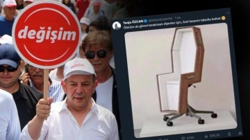 Tanju Özcan'dan Kılıçdaroğlu'na olay gönderme: Özel tasarım tabutlu koltuk