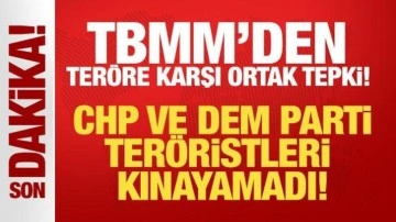TBMM'den teröre karşı ortak tepki! CHP ve DEM Parti imza atmadı
