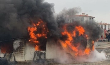 Tekirdağ’da korkutan yangın: İşçilerin kaldığı konteyner alev aldı