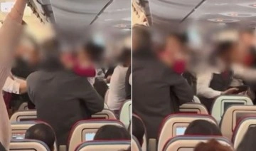 THY uçağında gergin anlar: Yolcular kavga etti