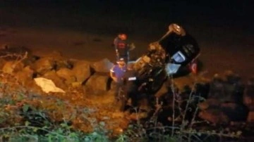 Trabzon'da hafif ticari araç kayalıklara uçtu: 1 ölü, 3 yaralı