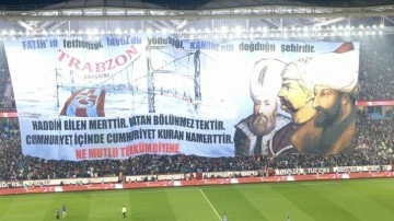 Trabzonspor'dan dikkat çeken pankart