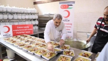 Türk Kızılayın Gazze'deki aşevinde, yeniden sıcak yemek çıkarılmaya başlandı
