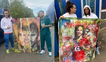 Türk ressamdan PSG'nin yıldızlarına özel tablolar
