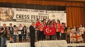 Türkiye, Avrupa Okullar Satranç Şampiyonası'nda birinci oldu