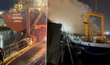 Tuzla'da Rus bandıralı balıkçı gemisinde korkutan yangın: Dumanlar gökyüzünü kapladı!