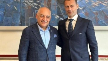 UEFA Başkanı Ceferin, TFF Başkanı Büyükekşi'yi tebrik etti