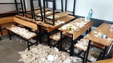 Ümraniye'de oy kullanımı sırasında tavandan sıva parçaları düştü: 2 müşahit yaralandı