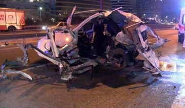 Ümraniye'de trafik kazası: 1 ölü 2 yaralı