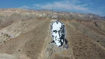 Uzaydan görülebilen Atatürk portresinin yenilenmesi için 4 bin ton beton kullanıldı