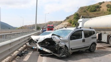 Yol çalışmasında feci kaza! Samsun'da trafiğin tek şeritten verildiği viyadükte kaza: 5 yaralı