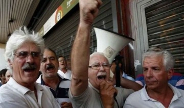 Yunanistan'da emeklilerden zam eylemi