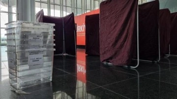 Yurt dışındaki vatandaşlar için İstanbul Havalimanı'nda seçim sandıkları kuruldu