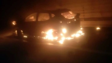 Zonguldak'ta tünelde korkutan yangın: otomobil kül oldu!